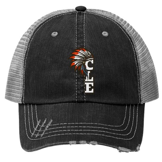 Cle Cleveland Ohio Native American Indian Tribe Trucker Hat