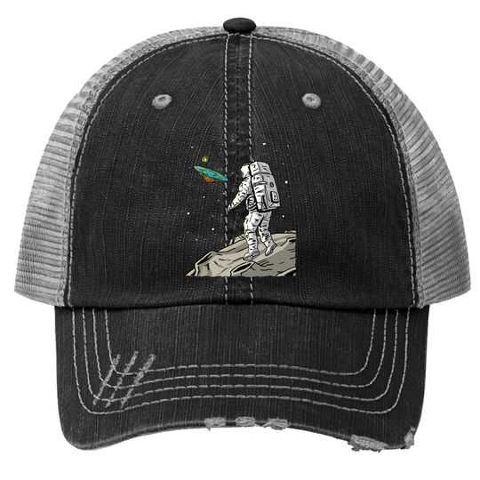 Flat Earth Moon Landing Conspiracy Theory Anti Scientism Trucker Hat