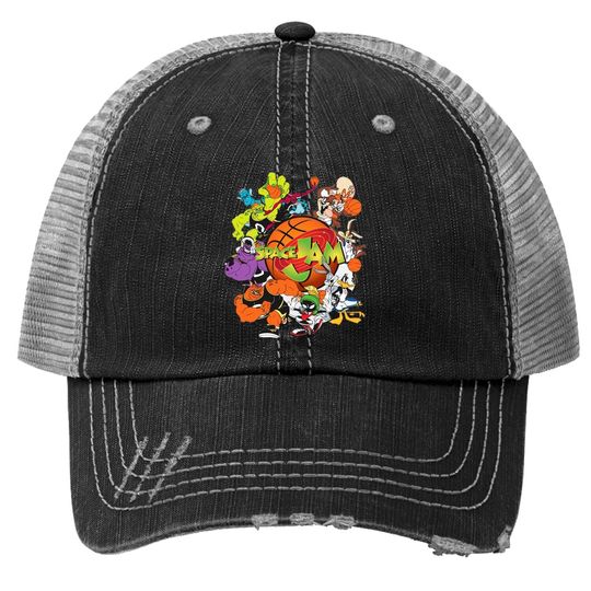 Space Jam Tune Squad Marvin & Bugs Bunny Teenage Trucker Hat New Clothes Black