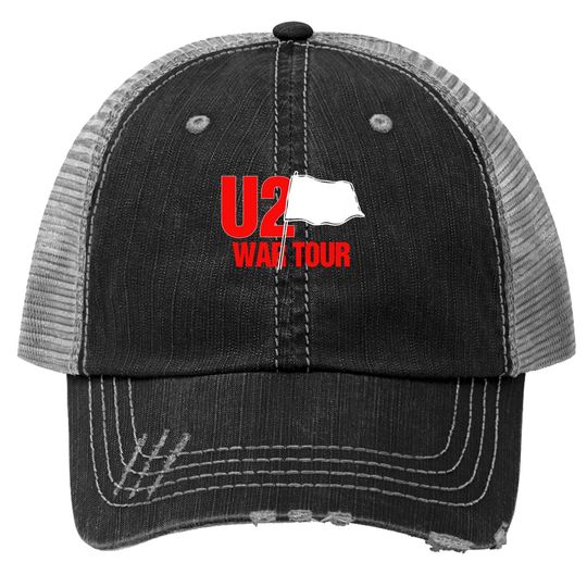 U2 War Tour Vintage 1983 Black Concert Trucker Hat