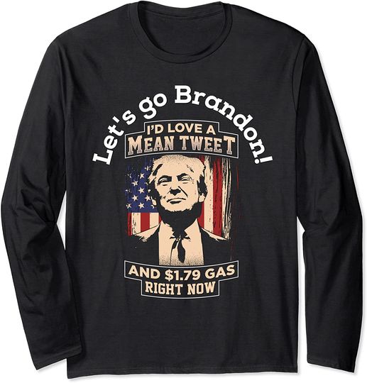 Let's Go Brandon Pro Trump 2024 Flag Anti Joe Biden Long Sleeve