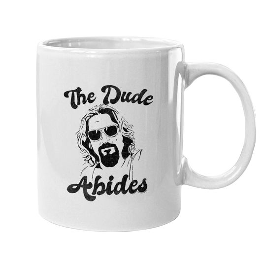American Classics The Big Lebowski 90s Movie The Dude Abides Adult Short Sleeve Coffee Mug Graphic Tee
