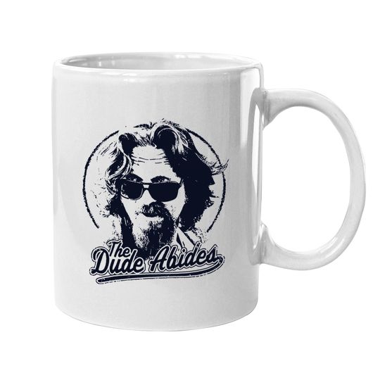 The Big Lebowski The Dude Abides Classic Circle Logo Coffee Mug