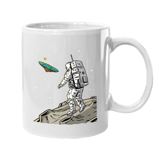 Flat Earth Moon Landing Conspiracy Theory Anti Scientism Coffee Mug