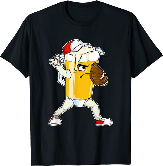 Funny Beer Baseball Pitcher Pub T-Shirt