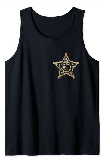 Sheriff Star, Carnival, Mardi Gras, Costume, Chief, Boss Tank Top