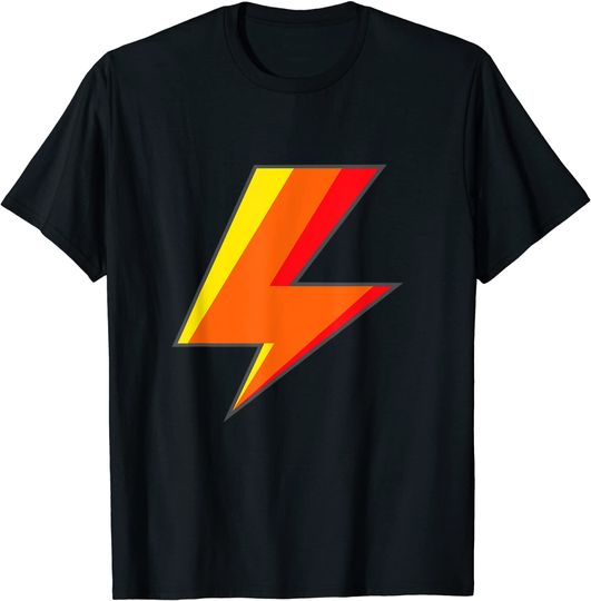Discover Lightning Bolt Orange Graphic Tee Easy Halloween Costume T-Shirt