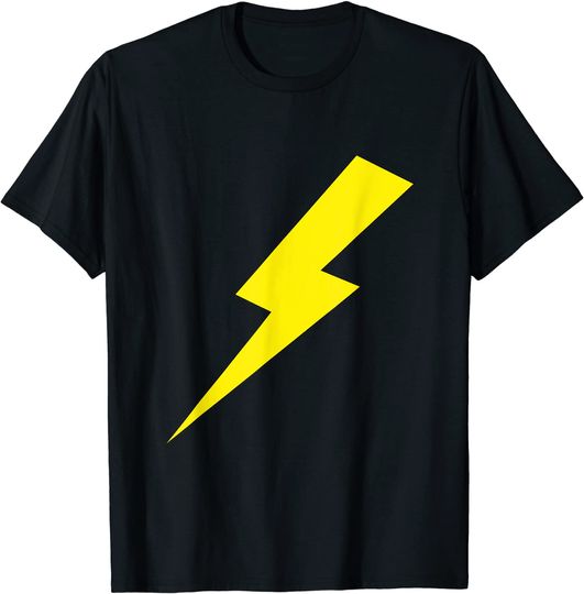 Discover Lightning Bolt Yellow Print T-Shirt