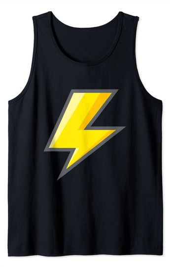 Discover Yellow Lightning Bolt Graphic Tee Easy Halloween Costume Tank Top