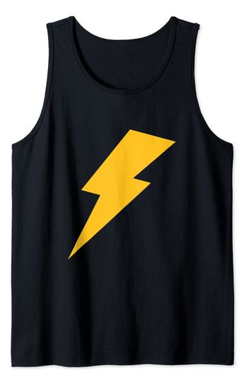 Discover Yellow Lightning Bolt Print Symbol Simple Gift Tank Top