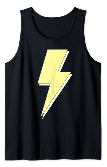 Discover Yellow Lightning Bolt Tank Top