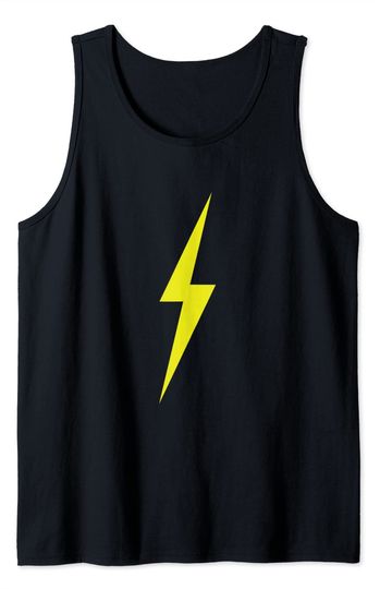 Discover Yellow Lightning Bolt Tank Top