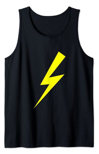 Discover Yellow Lightning Bolt Tank Top