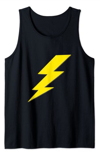 Discover Yellow Lightning Bolt with Shadow Tank Top