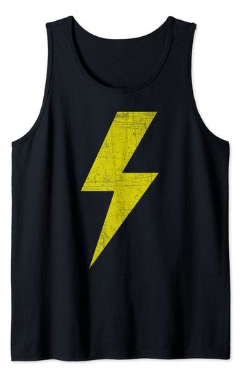Discover Yellow Lightning Bolt Tank Top