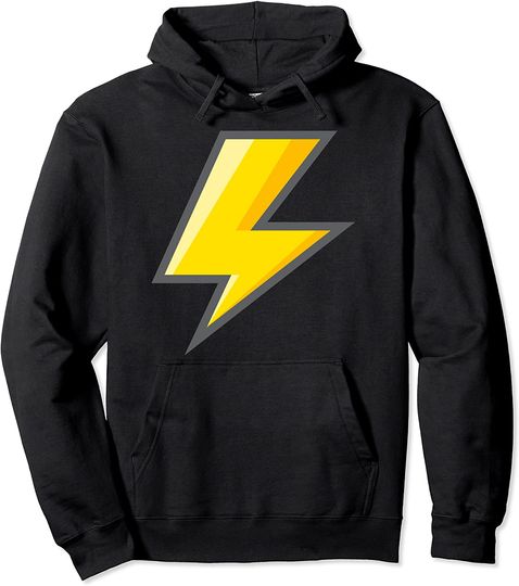 Discover Yellow Lightning Bolt Graphic Tee Easy Halloween Costume Pullover Hoodie
