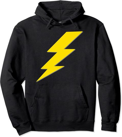 Discover Yellow Lightning Bolt Pullover Hoodie