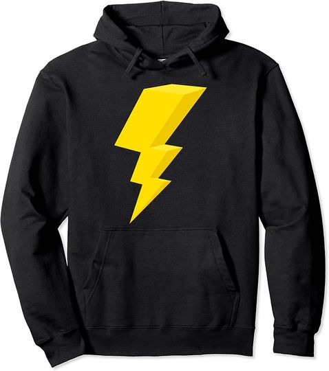 Discover Yellow Lightning Bolt Pullover Hoodie