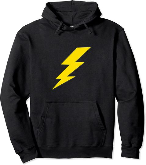 Discover Yellow Lightning Bolt with Shadow Pullover Hoodie