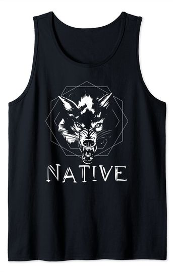 Tribal Wolf Tank Top Native American