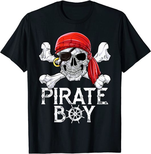 One Piece Jolly Roger T-shirt Pirate Boy T shirt Jolly Roger Flag Skull