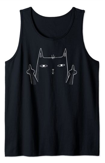 Cat Middle Finger Tank Top