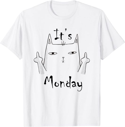 Cat Middle Finger Monday T-Shirt