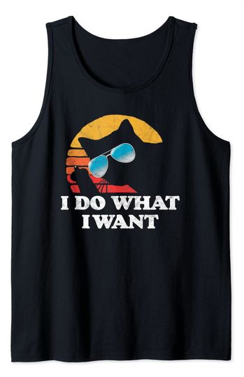 Cat Middle Finger I Do What I Want Tank Top