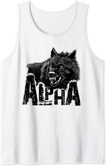 Scary Angry Wolf Face Tank Top
