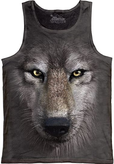 Scary Wolf The Mountain Wolf Face Tank Top