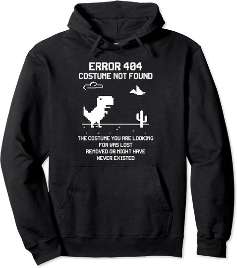 T-rex Meme Hoodie Dinosaur Error 404 Costume Not Found Code Halloween 2021