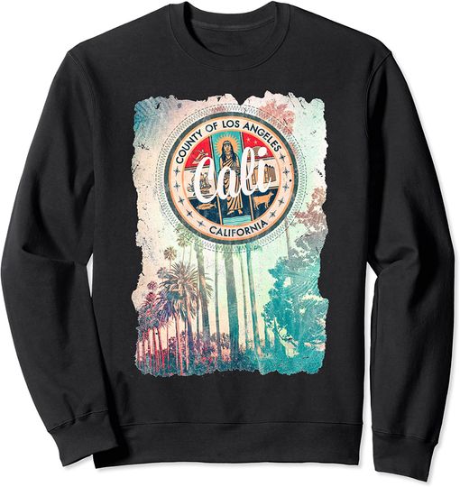 Cali Lifestyle SweatshirtCity Of Los Angles Cali Graphic Retro