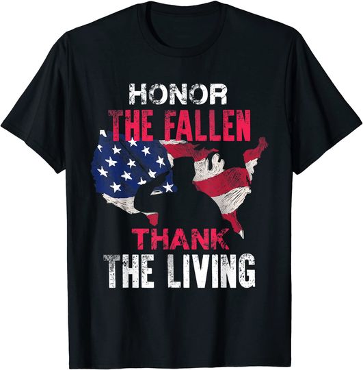 Honor the Fallen Veteran Themed Military Support T Shirt T-Shirt