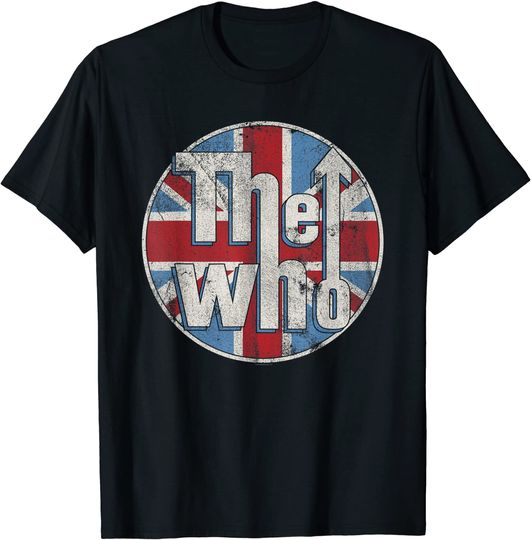 The Who  Distressed Union Jack Circle Logo T-Shirt