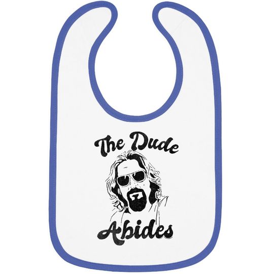 American Classics The Big Lebowski 90s Movie The Dude Abides Adult Short Sleeve Baby Bib Graphic Tee