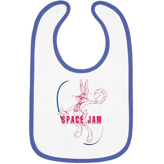 Space Jam New Legacy Short Sleeve Baby Bib- Looney Tunes Tune Squad Bugs Bunny Baby Bib