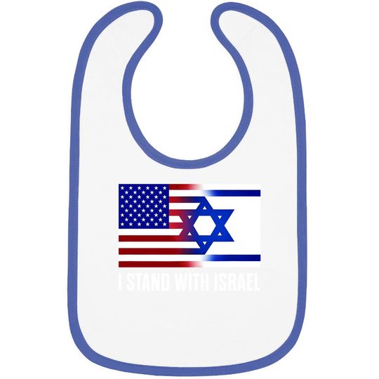I Stand With Israel Patriotic Flag Baby Bib