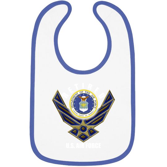 Retired Us Air Force Veteran Baby Bib Retirement Baby Bib
