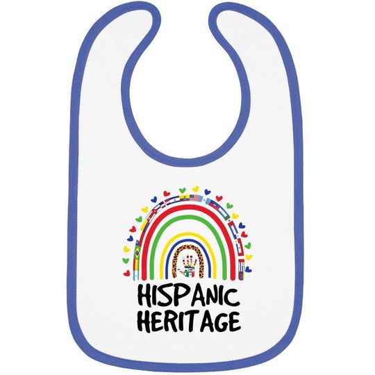 National Hispanic Heritage Month Rainbow All Countries Flags Baby Bib