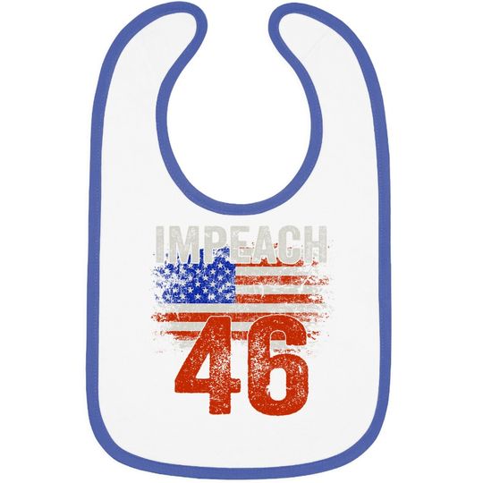 Vintage Impeach 46 Anti Joe Biden Not My President Us Flag Baby Bib