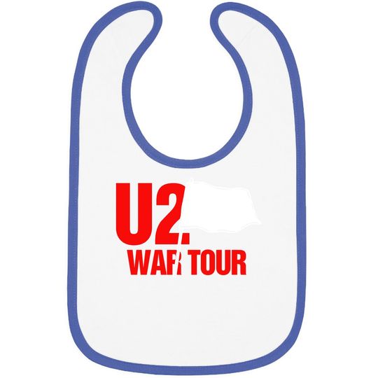 U2 War Tour Vintage 1983 Black Concert Baby Bib