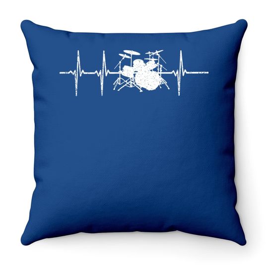Throw Pillow Drummer Heartbeat