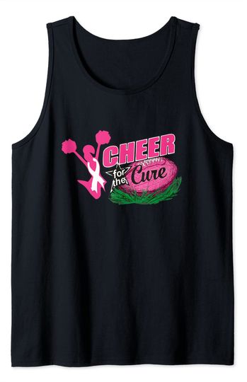 Cheer For The Cure Football Breast Cancer Awareness Tank Top