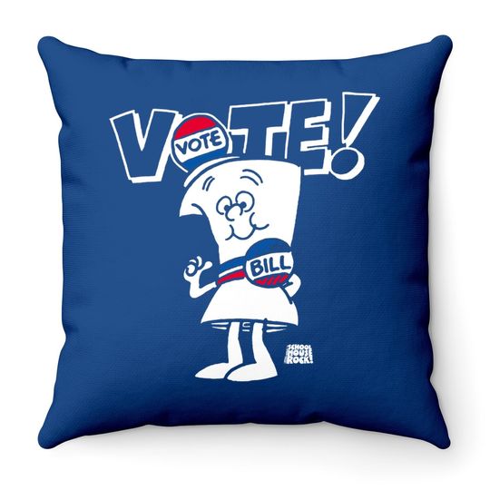 Ripple Junction Schoolhouse Rock Vote With Bill Adult Throw Pillow