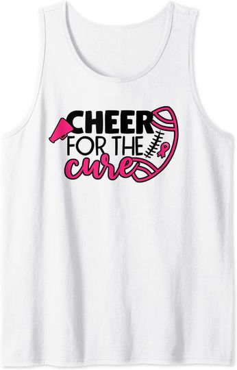 Cheer For The Cure Football Breast Cancer Awareness Tank Top