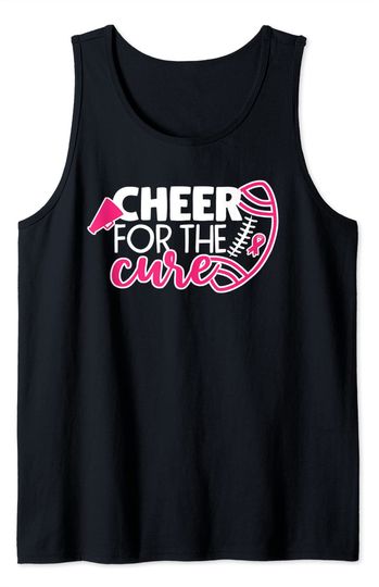 Cheer For The Cure Football Breast Cancer Awareness Tank Top