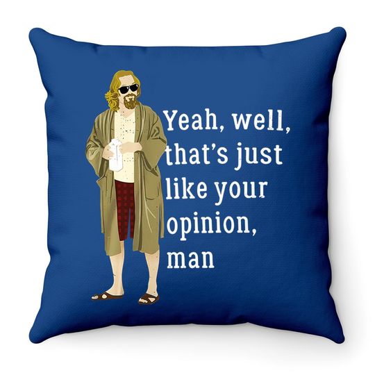 The Big Lebowski The Dude Yeah Throw Pillow
