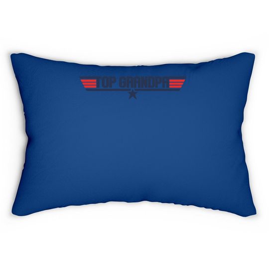 Top Grandpa | Funny 80s Dad Humor Movie Gun 1980s Military Air Force Lumbar Pillow