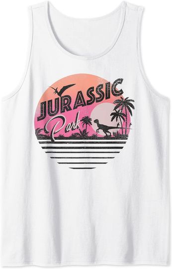 90s Tank Top Jurassic Park Retro 90's Dinosaur Scene
