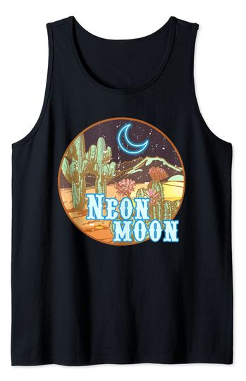 90s Tank Top Neon Moon Retro Western 80s 90s Country